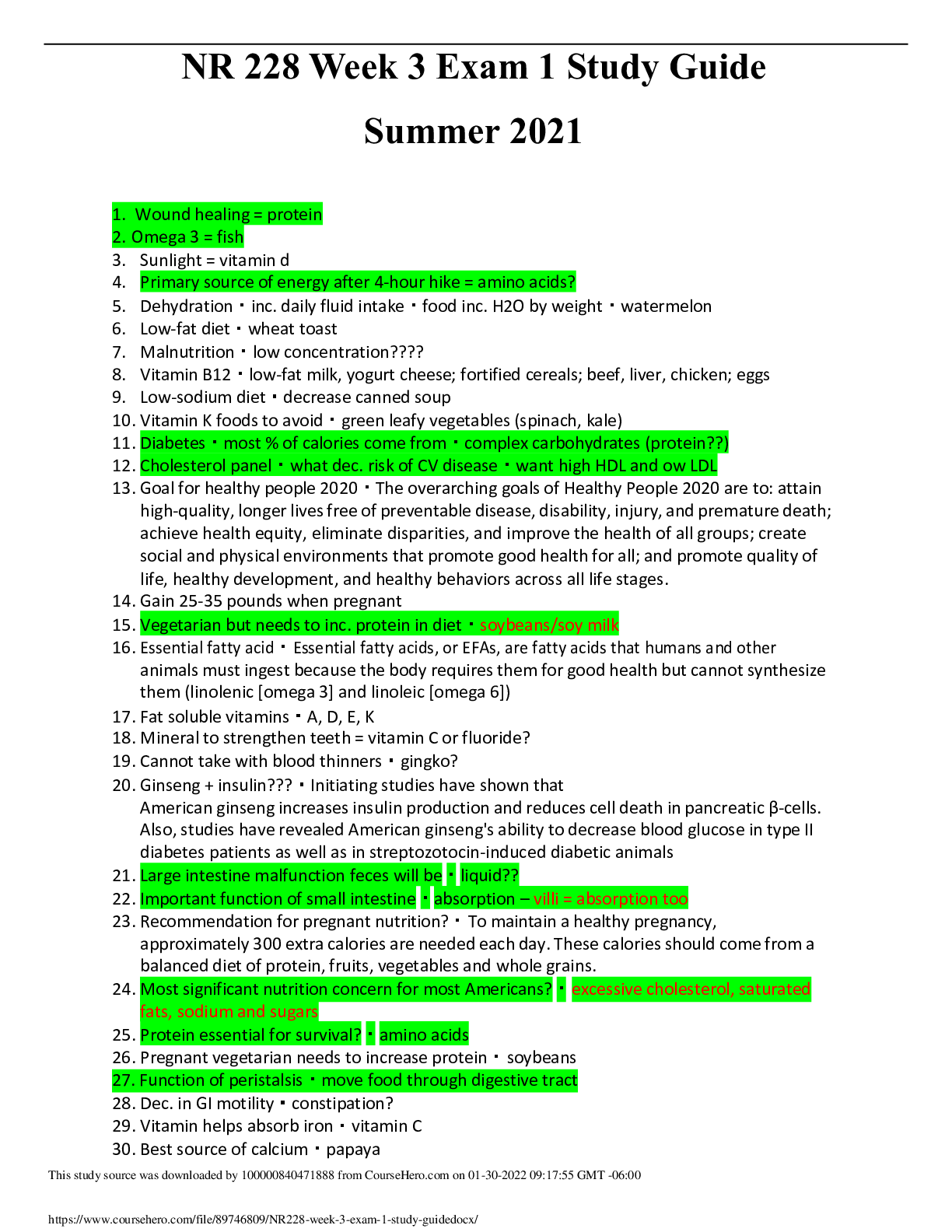 Recommended document preview for NR 228 Week 3 Exam 1 Study Guide Summer 2021